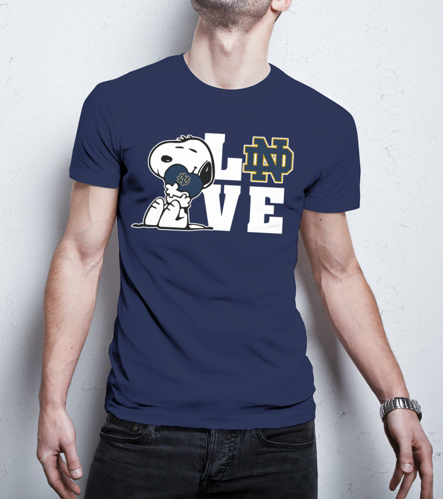 Snoopy Notre Dame Fighting Irish Love Nd T-Shirt