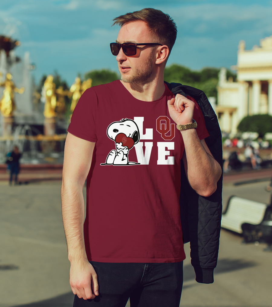 Snoopy Love Ou Oklahoma Sooners T-Shirt