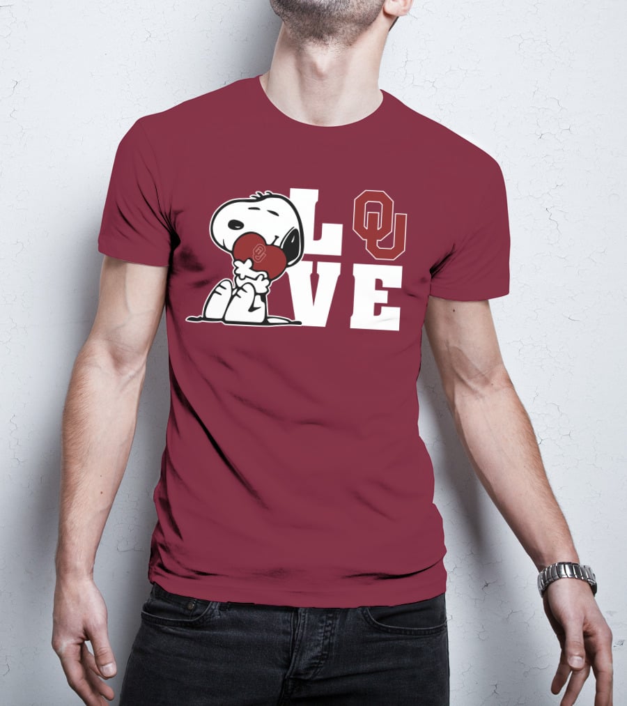 Snoopy Love Ou Oklahoma Sooners T-Shirt