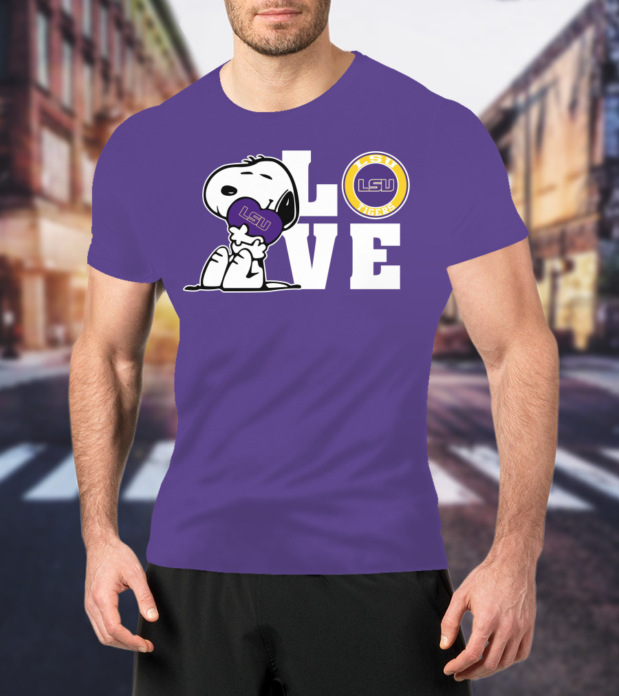 Snoopy Love LSU Tigers LSU T-Shirt
