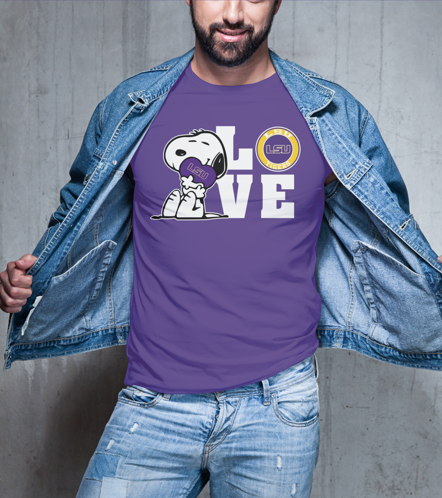 Snoopy Love LSU Tigers LSU T-Shirt