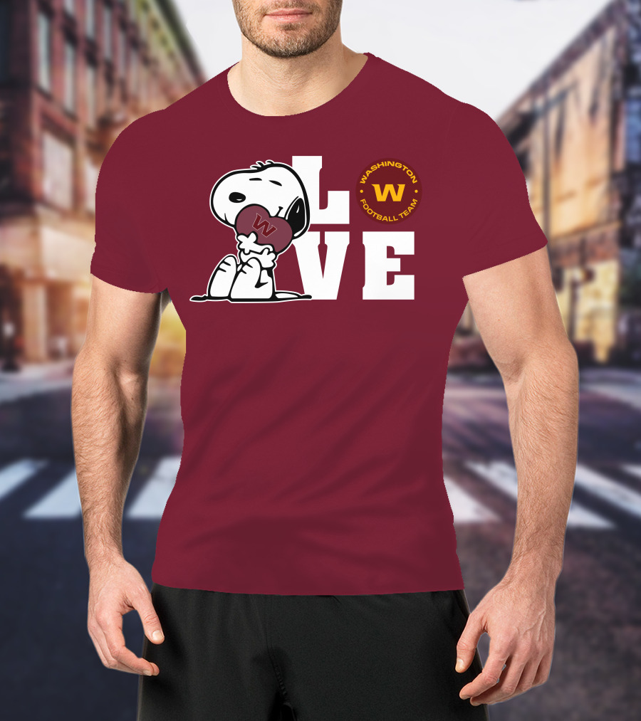 Snoopy Love Washington Football Team W T-Shirt