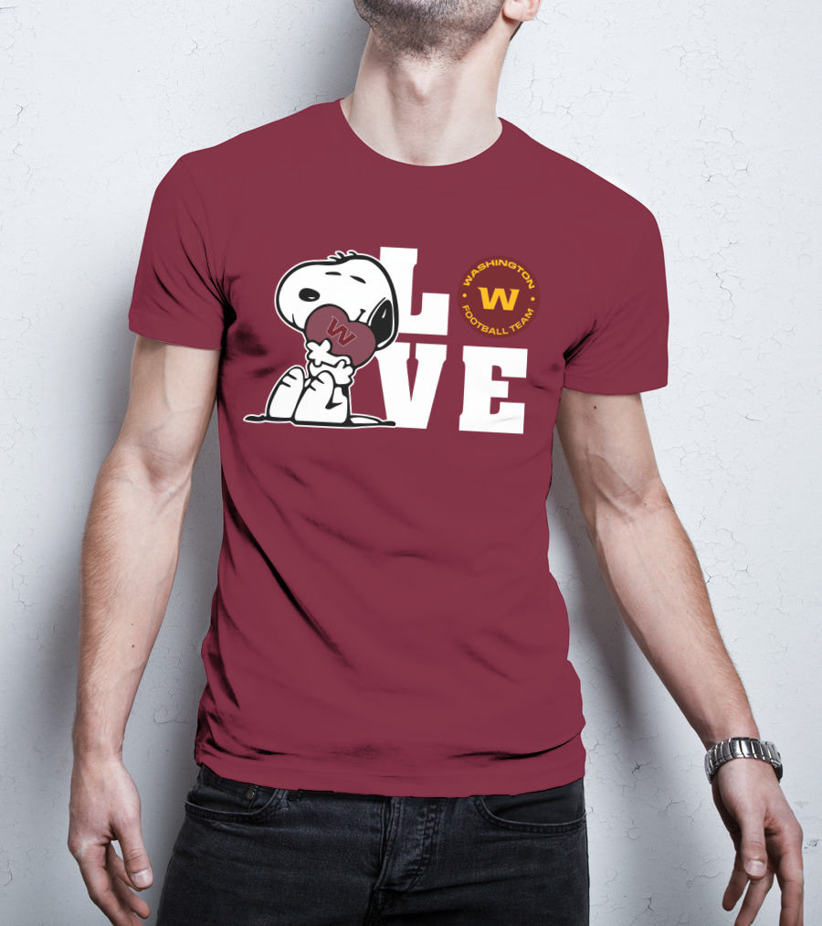Snoopy Love Washington Football Team W T-Shirt