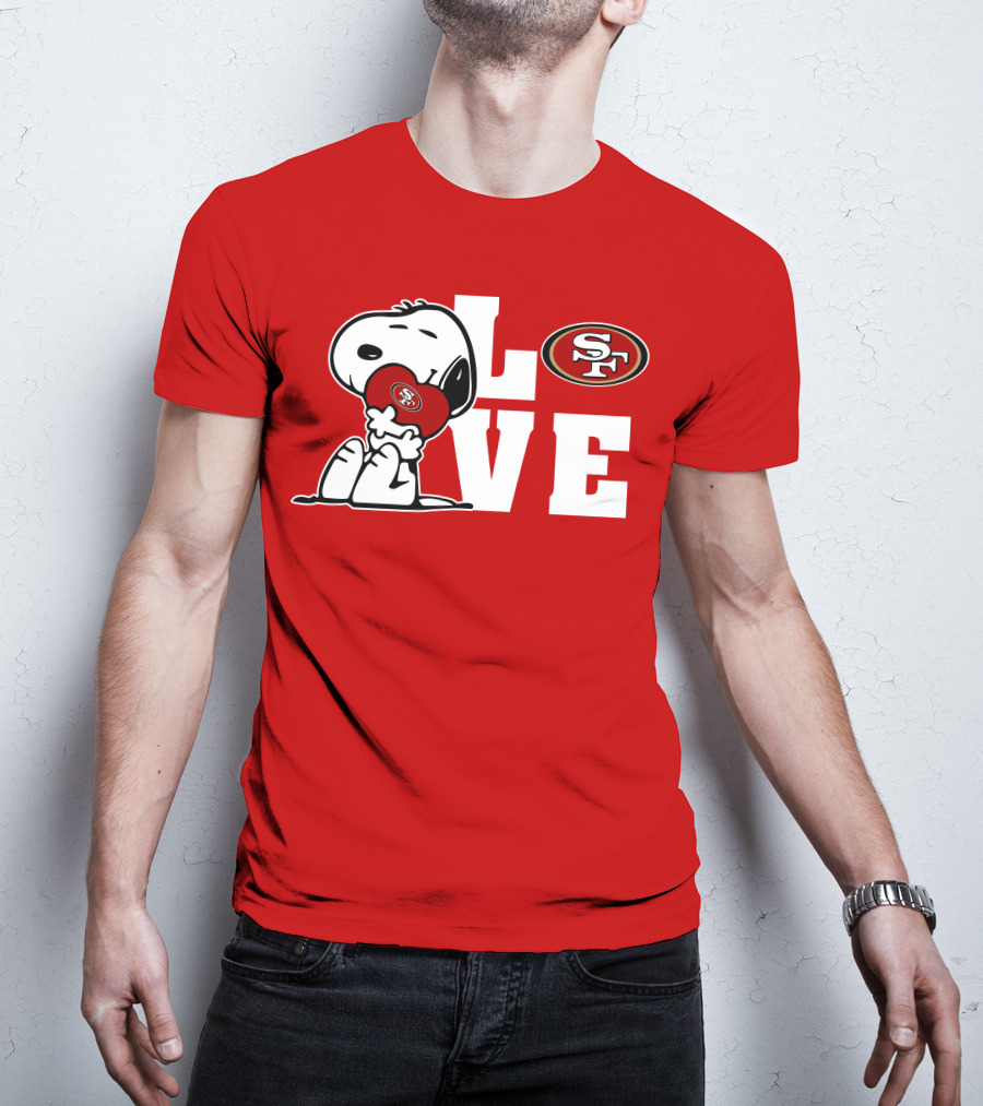 Snoopy Love San Francisco 49ers Sf T-Shirt