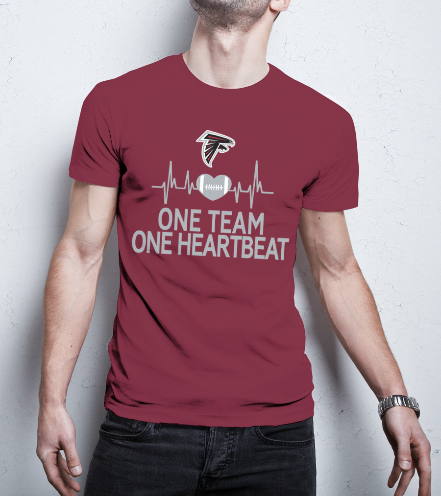 Atlanta Falcons One Team One Heartbeat Football Heartbeat T-Shirt