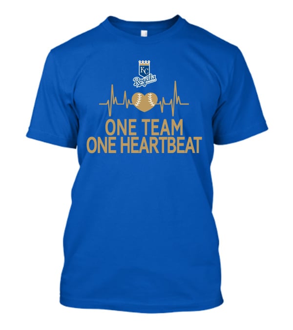 Kansas City Royals Baseball Heartbeat One Team One Heartbeat T-Shirt