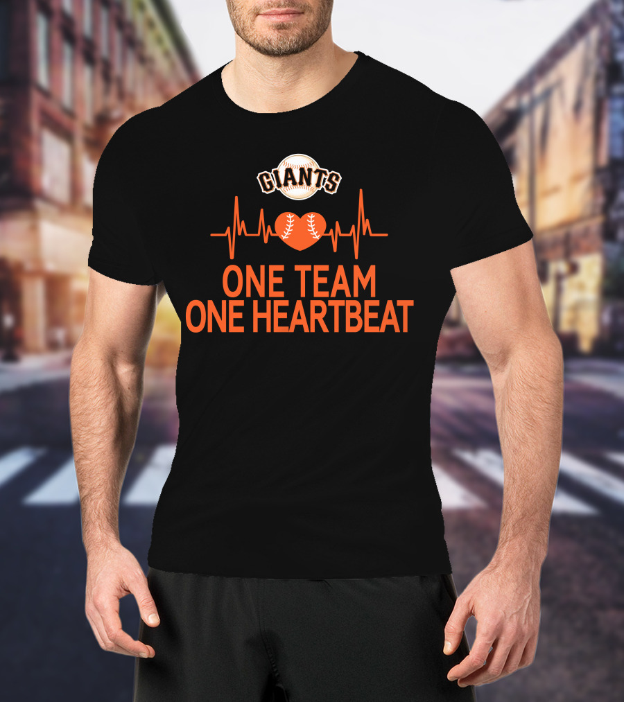 San Francisco Giants Baseball Heartbeat One Team One Heartbeat T-Shirt