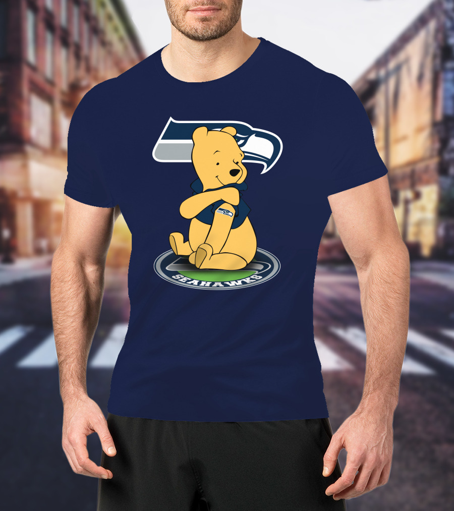Seattle Seahawks Winnie The Pooh Fan Crossover T-Shirt