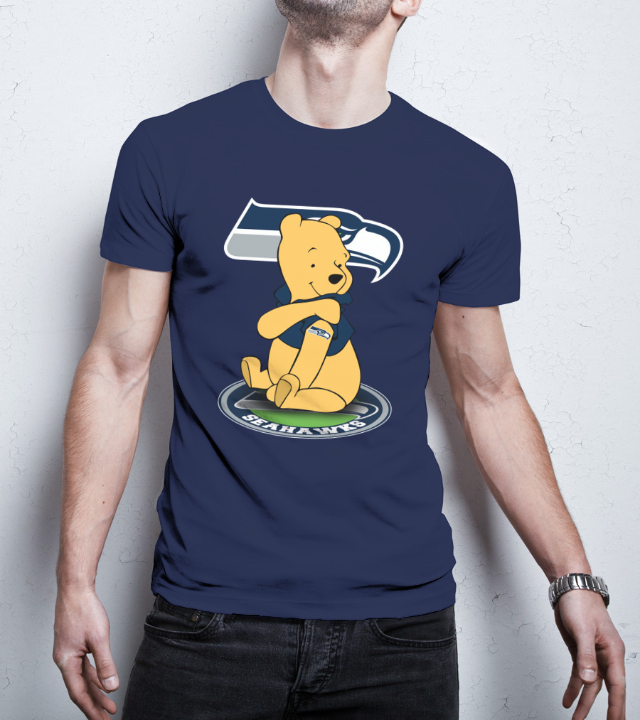 Seattle Seahawks Winnie The Pooh Fan Crossover T-Shirt