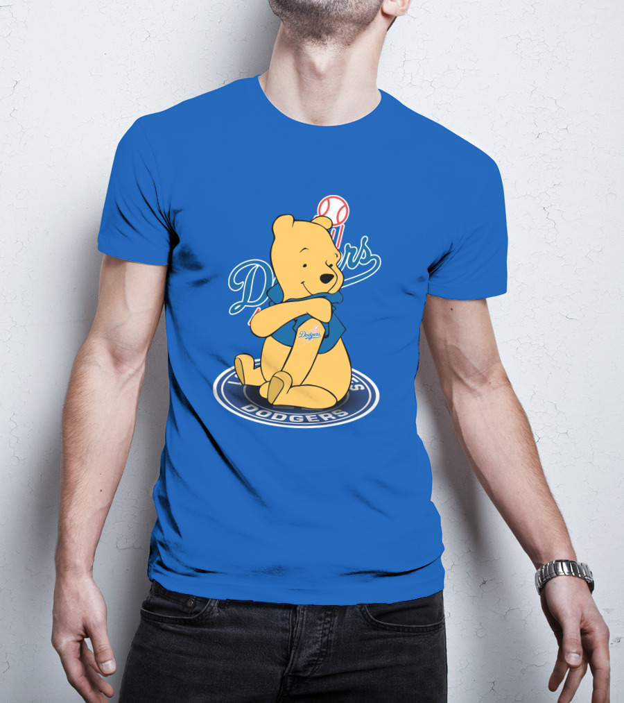 Dodgers Baseball Winnie The Pooh Los Angeles Dodgers T-Shirt