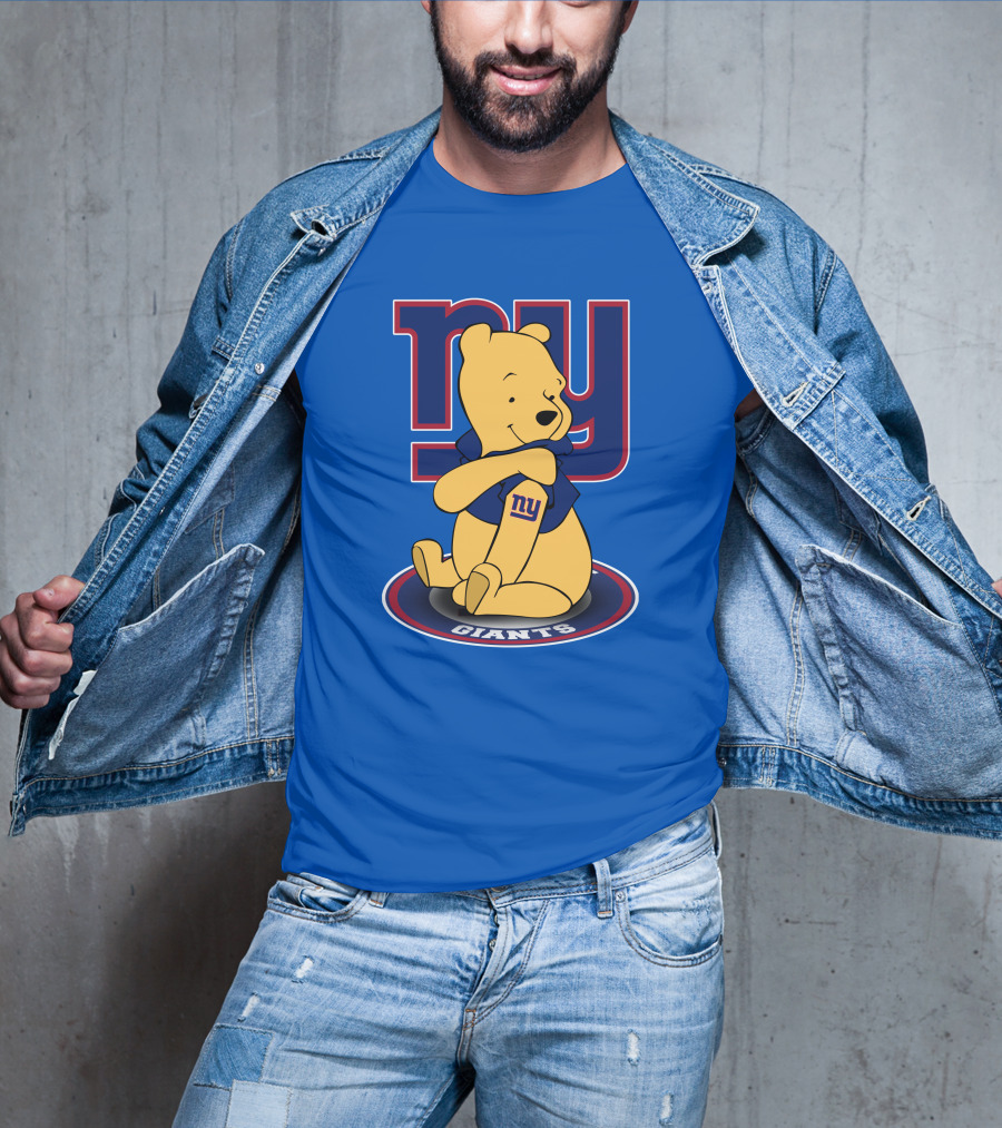 New York Giants Winnie The Pooh Ny Giants T-Shirt