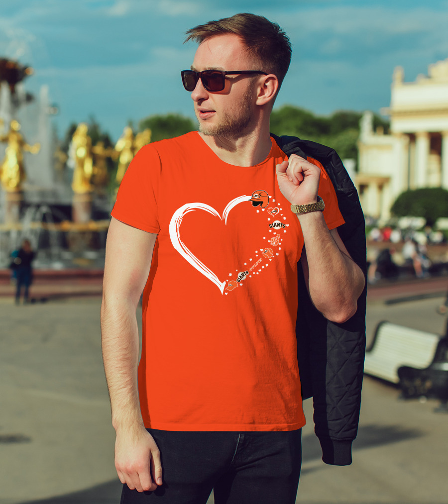 San Francisco Giants Heart Love Stars Giants Baseball Fan Giants Hat T-Shirt