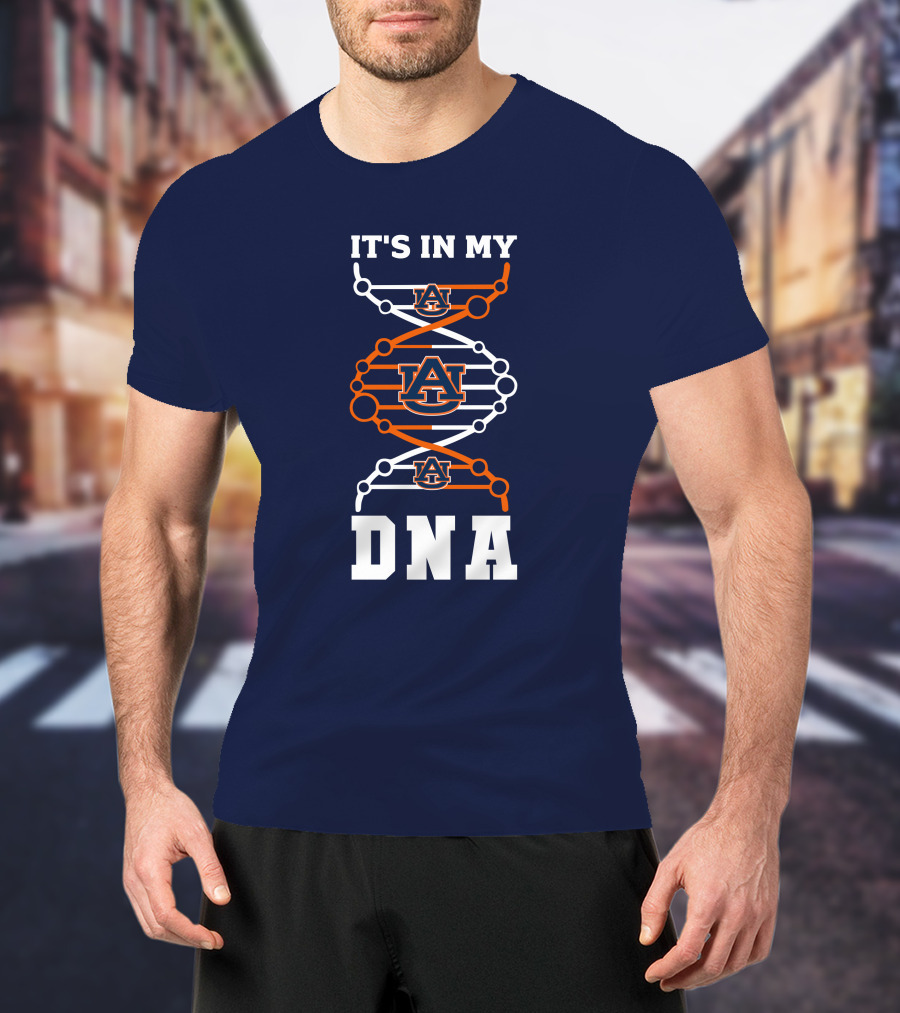 Auburn Tigers It's In My DNA Auburn University Logo DNA Strand T-Shirt