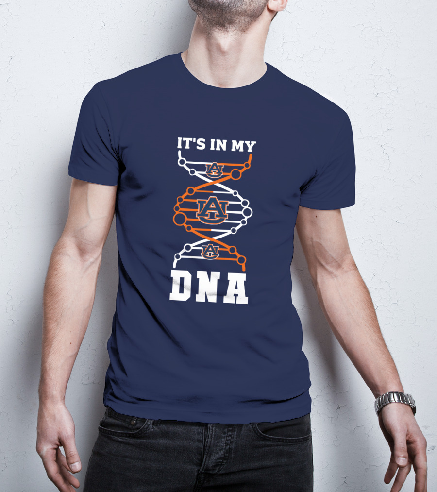 Auburn Tigers It's In My DNA Auburn University Logo DNA Strand T-Shirt