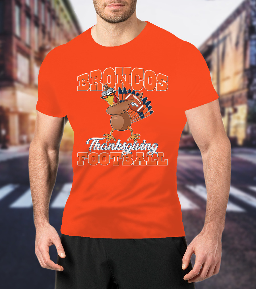 Broncos Thanksgiving Football Turkey T-Shirt
