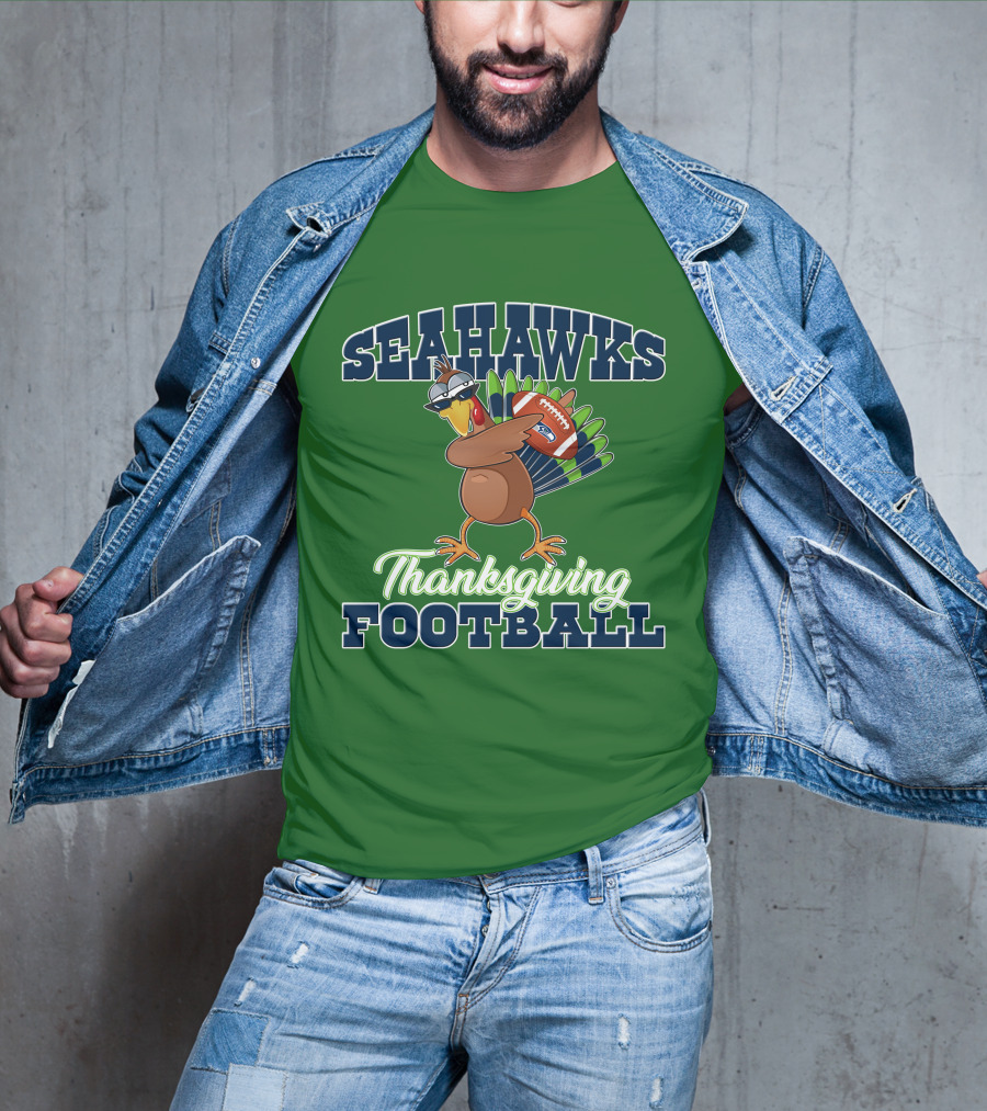 Seahawks Thanksgiving Football Turkey T-Shirt