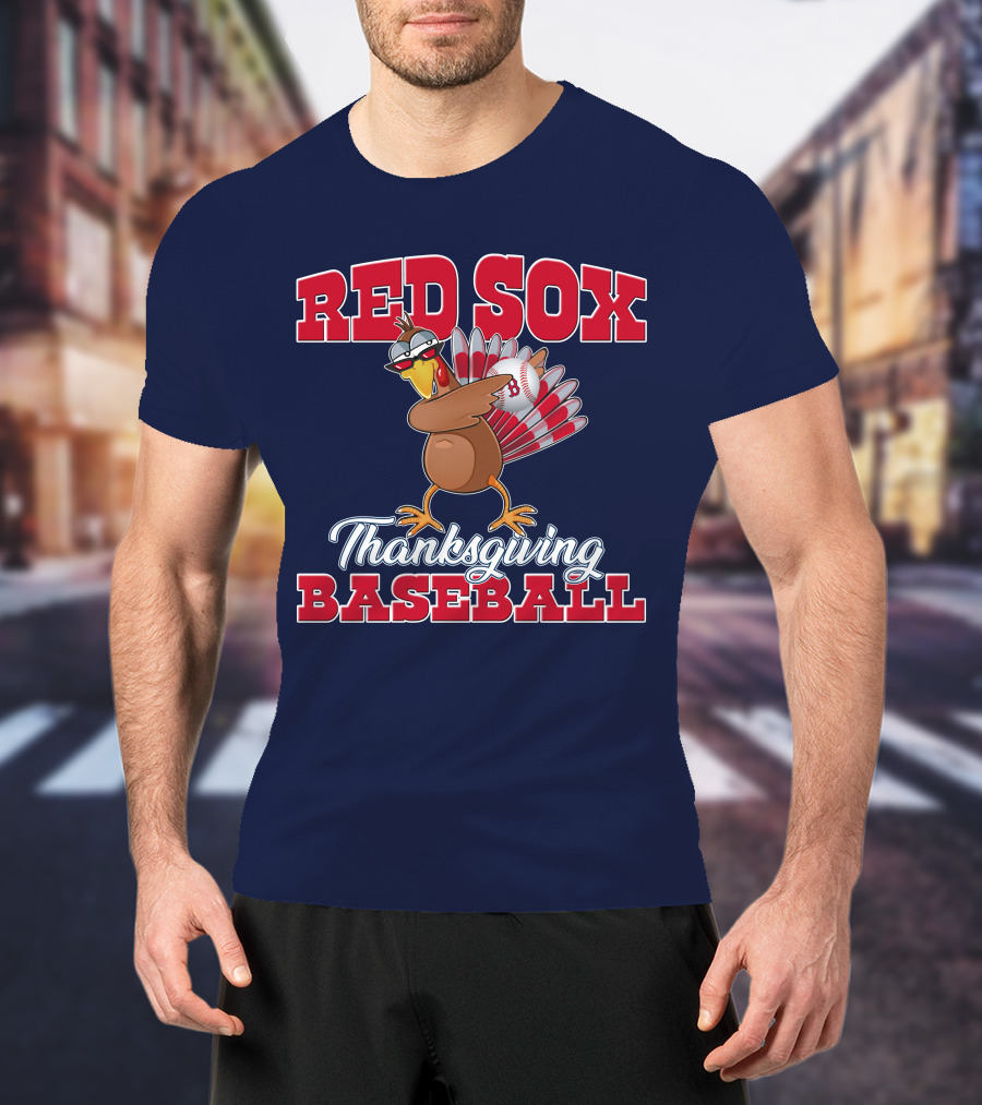 Red Sox Thanksgiving Baseball Turkey T-Shirt