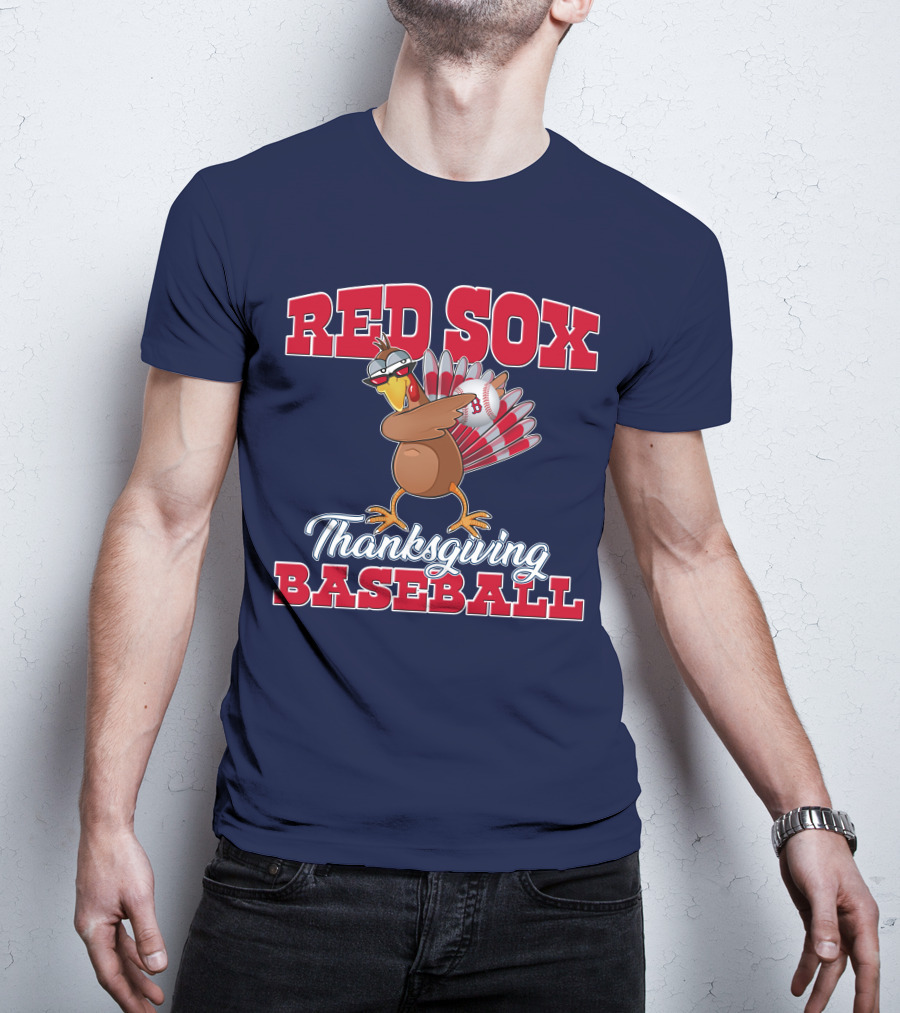 Red Sox Thanksgiving Baseball Turkey T-Shirt