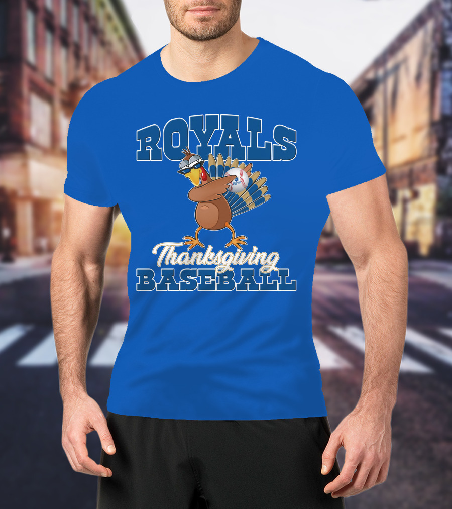Royals Thanksgiving Baseball Turkey T-Shirt