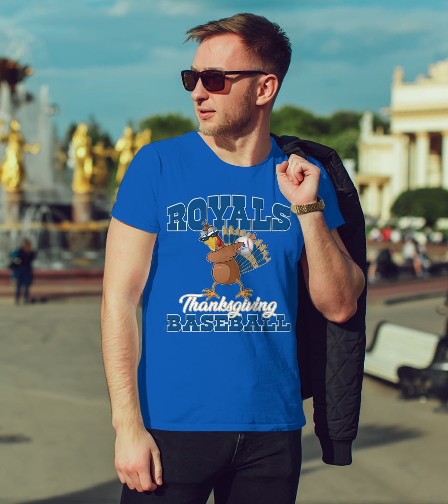Royals Thanksgiving Baseball Turkey T-Shirt