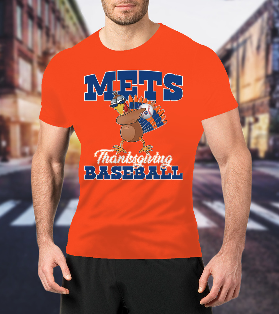 Mets Thanksgiving Baseball Turkey T-Shirt