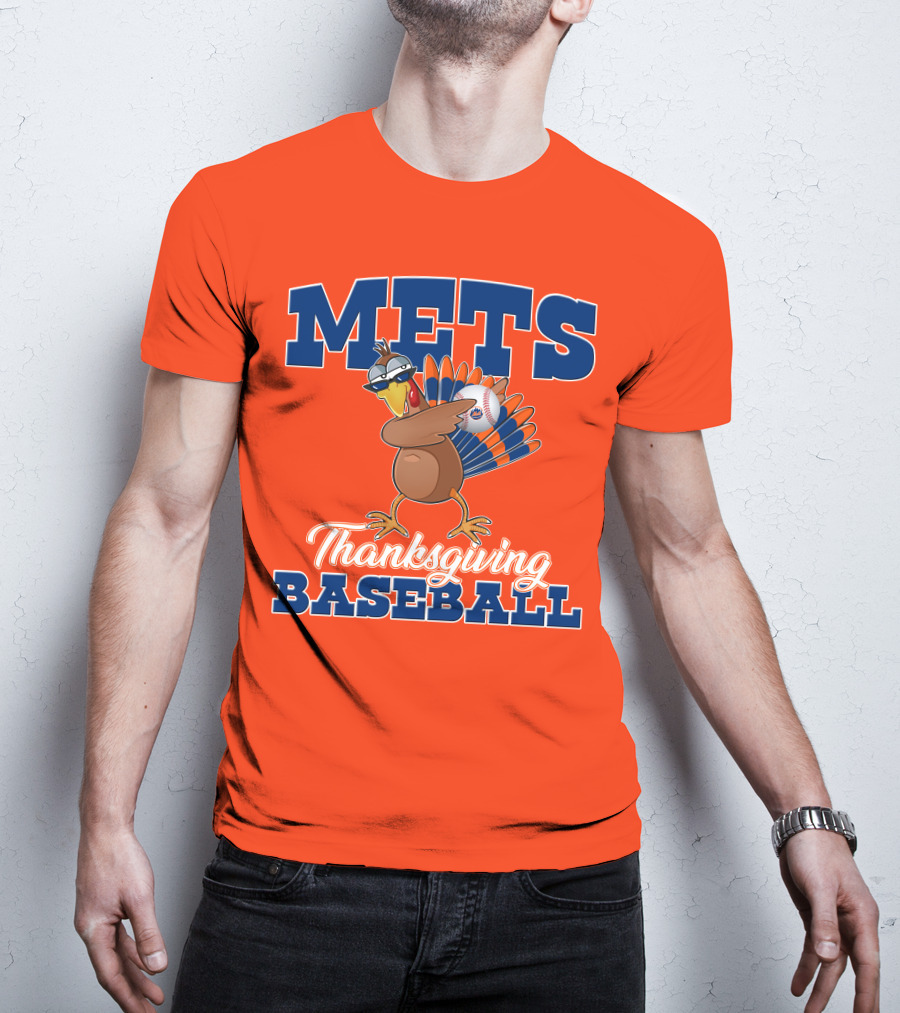Mets Thanksgiving Baseball Turkey T-Shirt