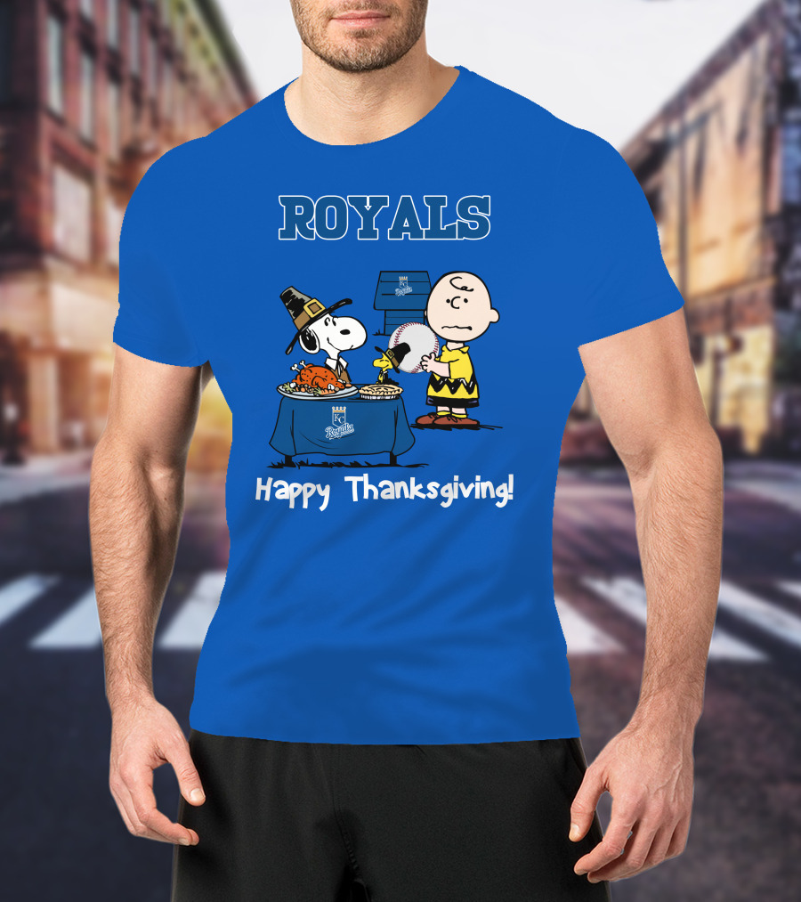Royals Snoopy Charlie Brown Happy Thanksgiving T-Shirt