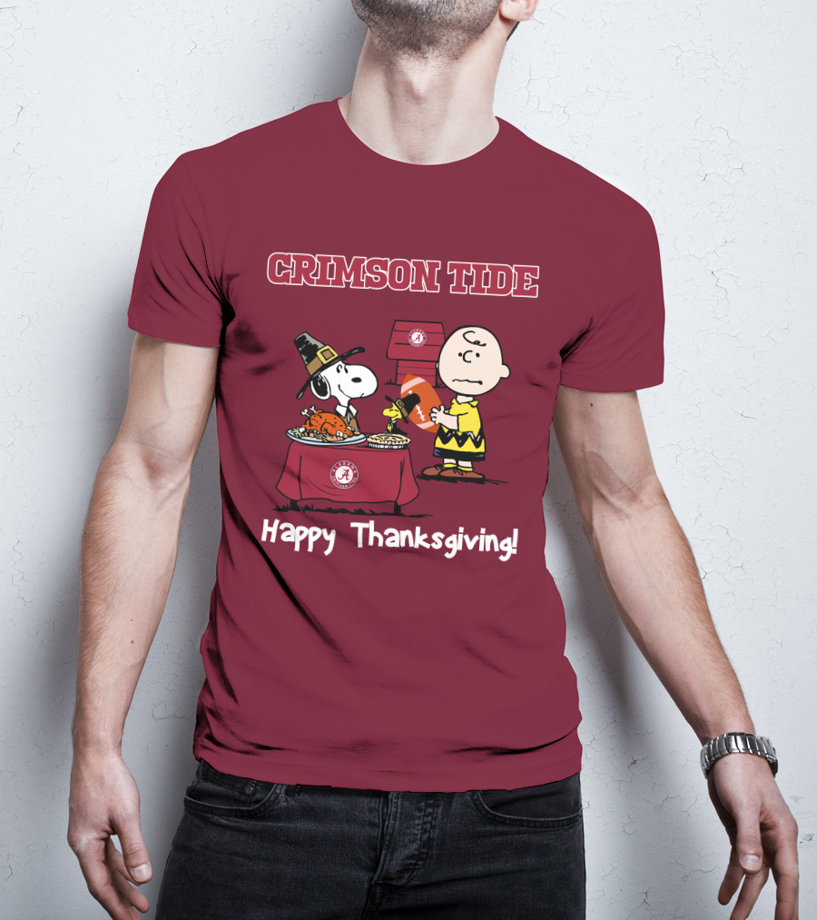 Crimson Tide Snoopy And Charlie Brown Thanksgiving T-Shirt