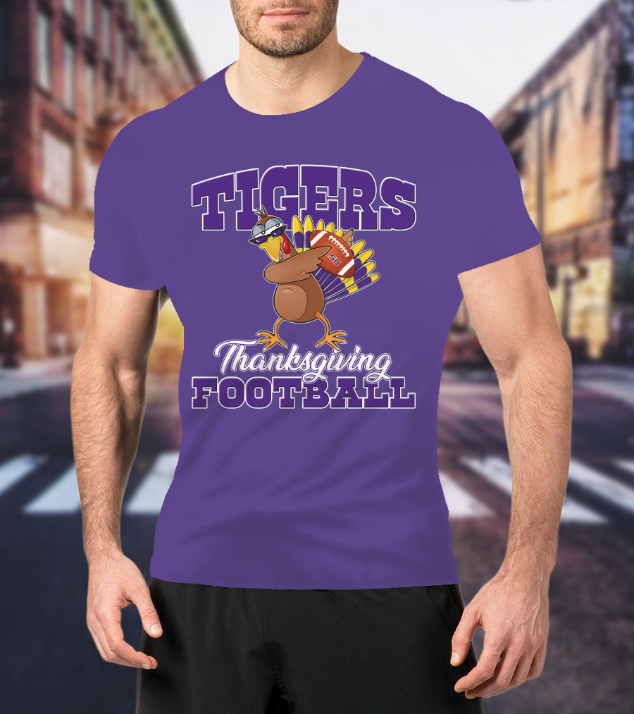 Tigers Thanksgiving Football LSU Turkey T-Shirt
