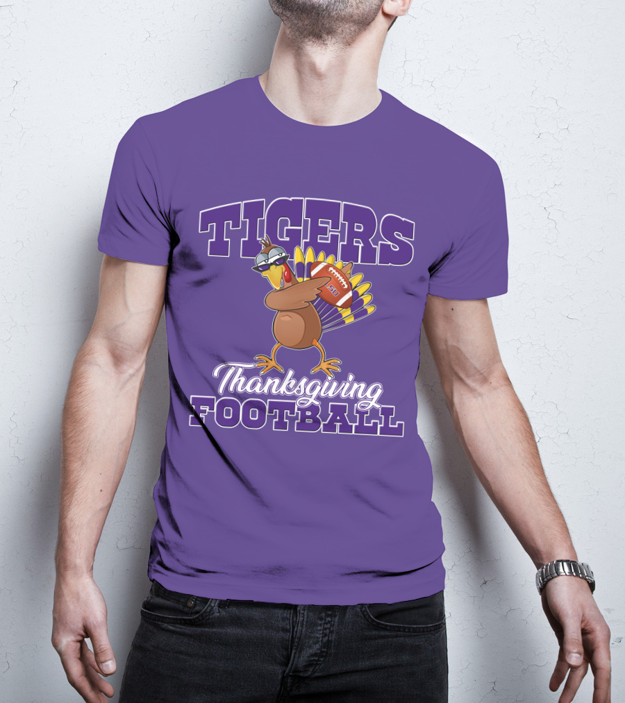 Tigers Thanksgiving Football LSU Turkey T-Shirt