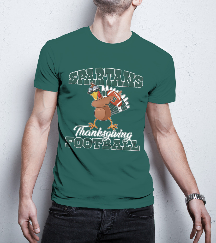 Spartans Thanksgiving Football Turkey Michigan State T-Shirt