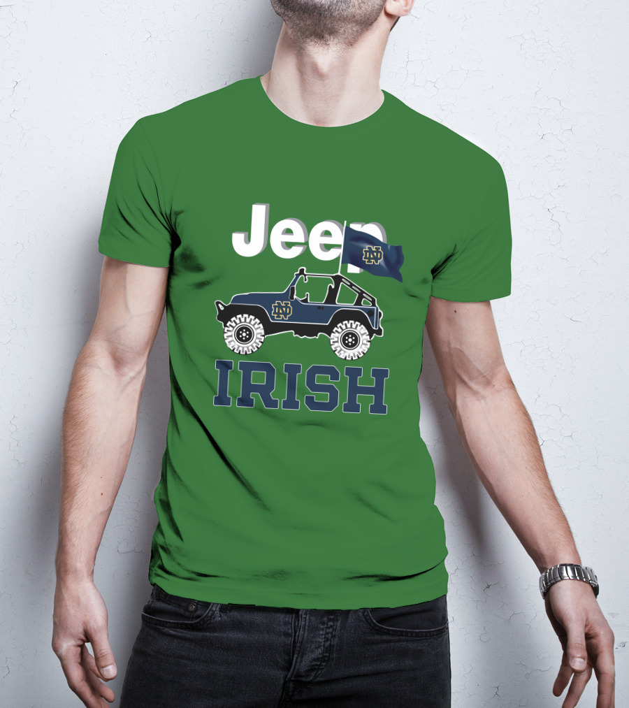 Jeep Notre Dame Fighting Irish Flag T-Shirt