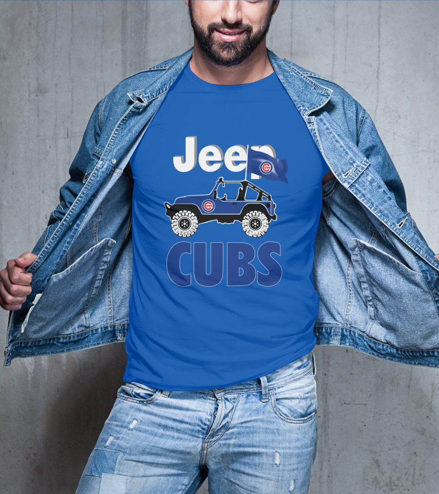 Jeep Cubs Coming Chicago Cubs Jeep T-Shirt