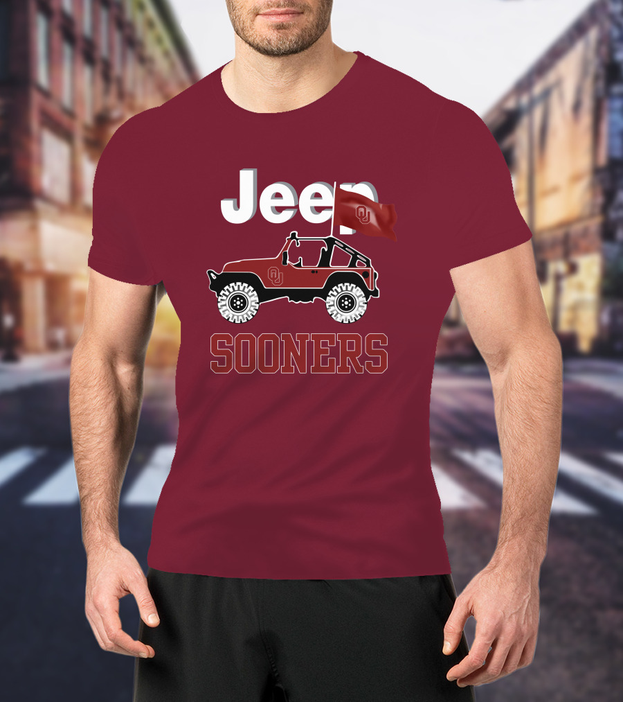 Jeep Sooners Ou Flag T-Shirt