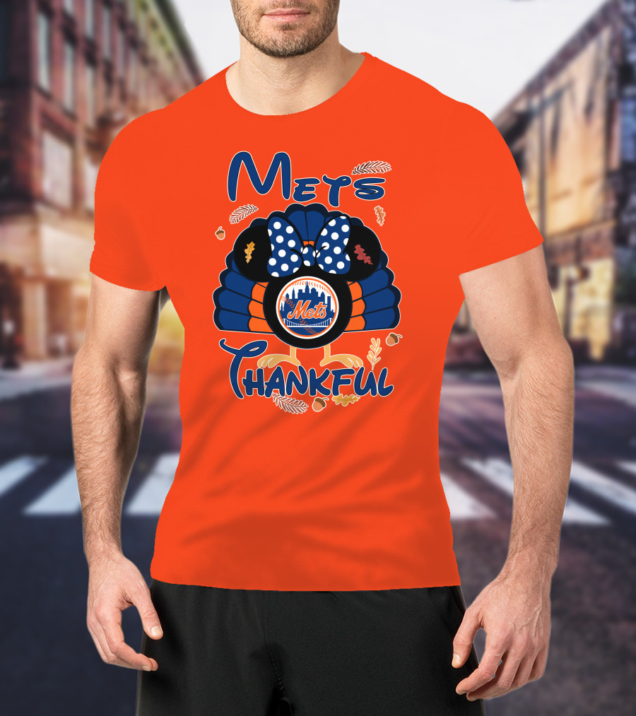 Mets Thankful Thanksgiving Minnie T-Shirt