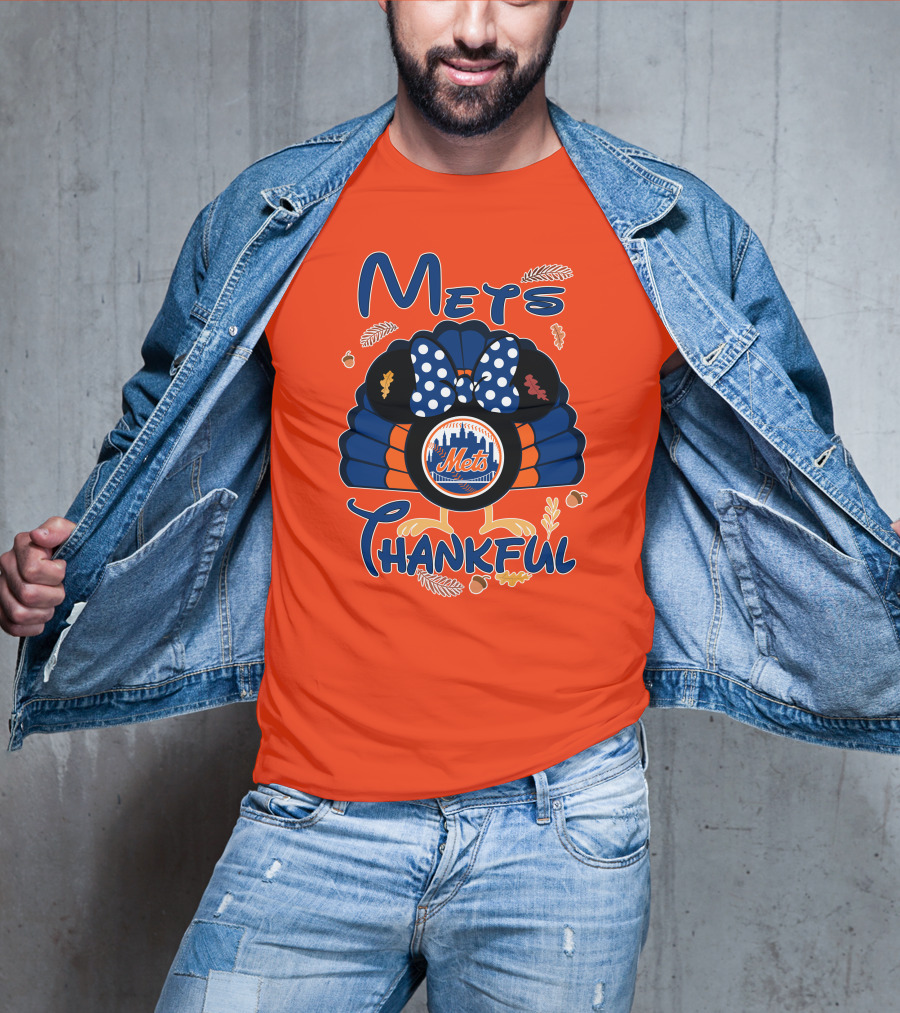 Mets Thankful Thanksgiving Minnie T-Shirt