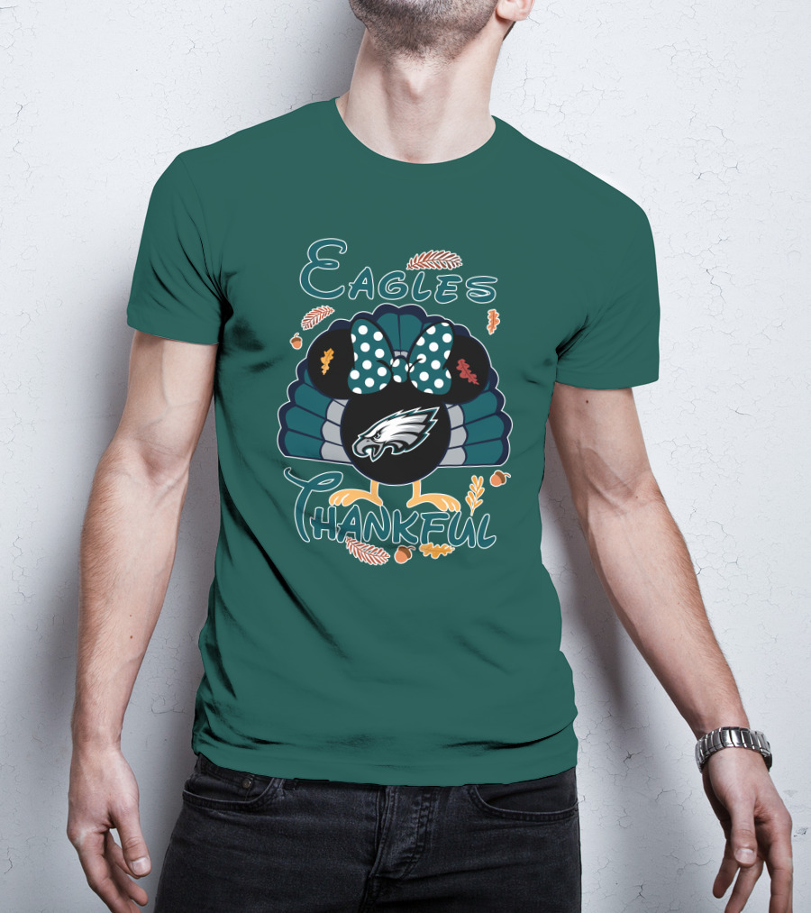 Eagles Thankful Philadelphia Minnie Thanksgiving T-Shirt