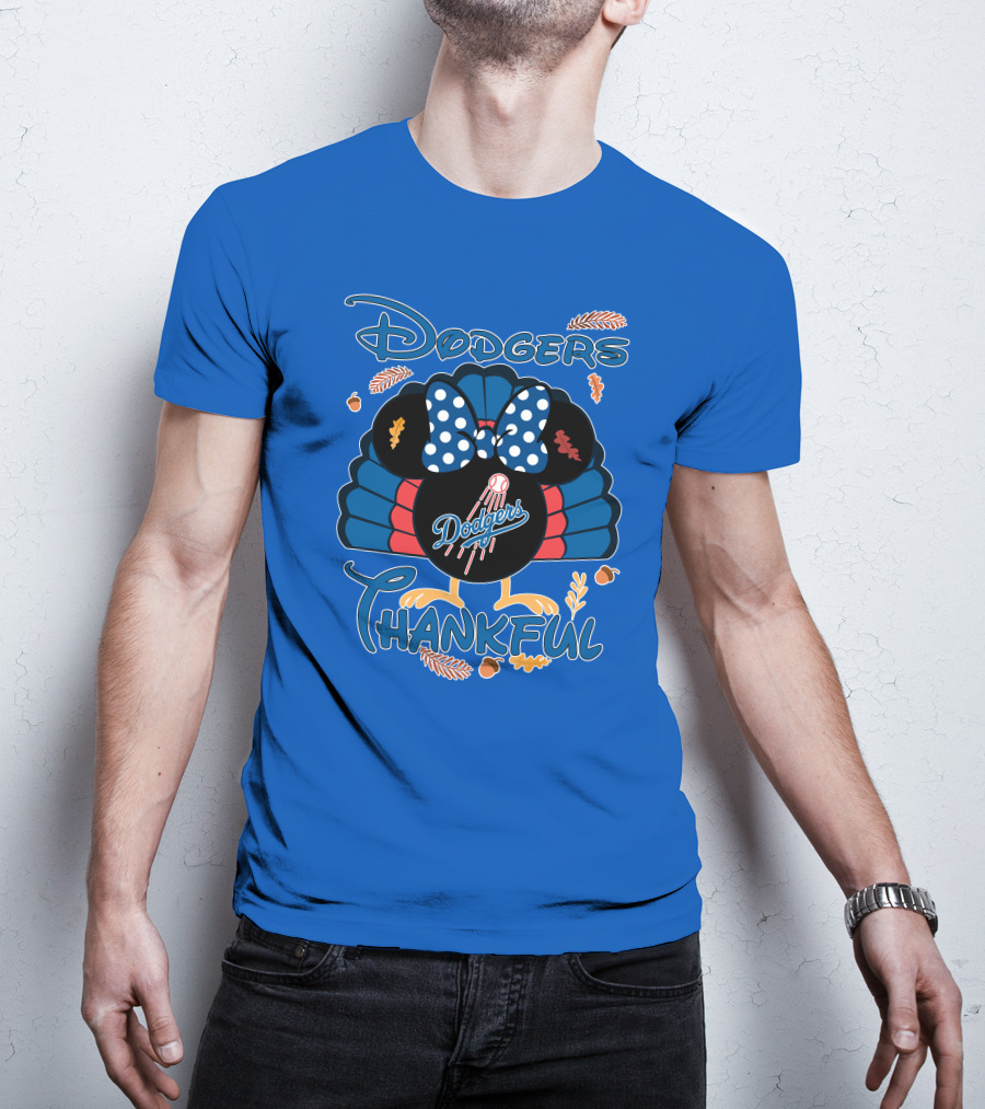 Dodgers Thankful Minnie Thanksgiving T-Shirt