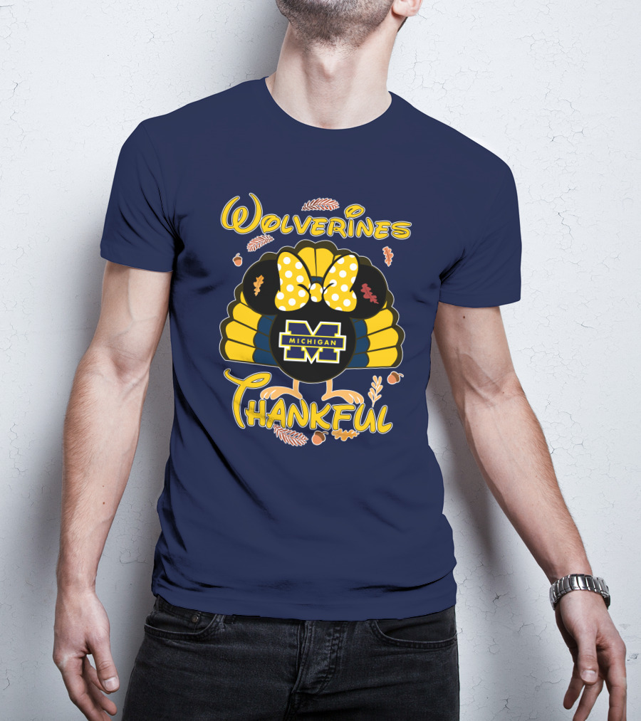 Wolverines Thankful Michigan Minnie T-Shirt