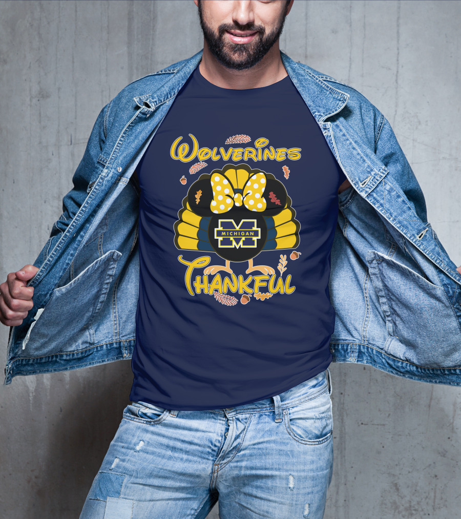 Wolverines Thankful Michigan Minnie T-Shirt