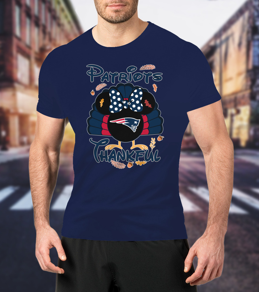 Patriots Thankful Thanksgiving Minnie Turkey T-Shirt