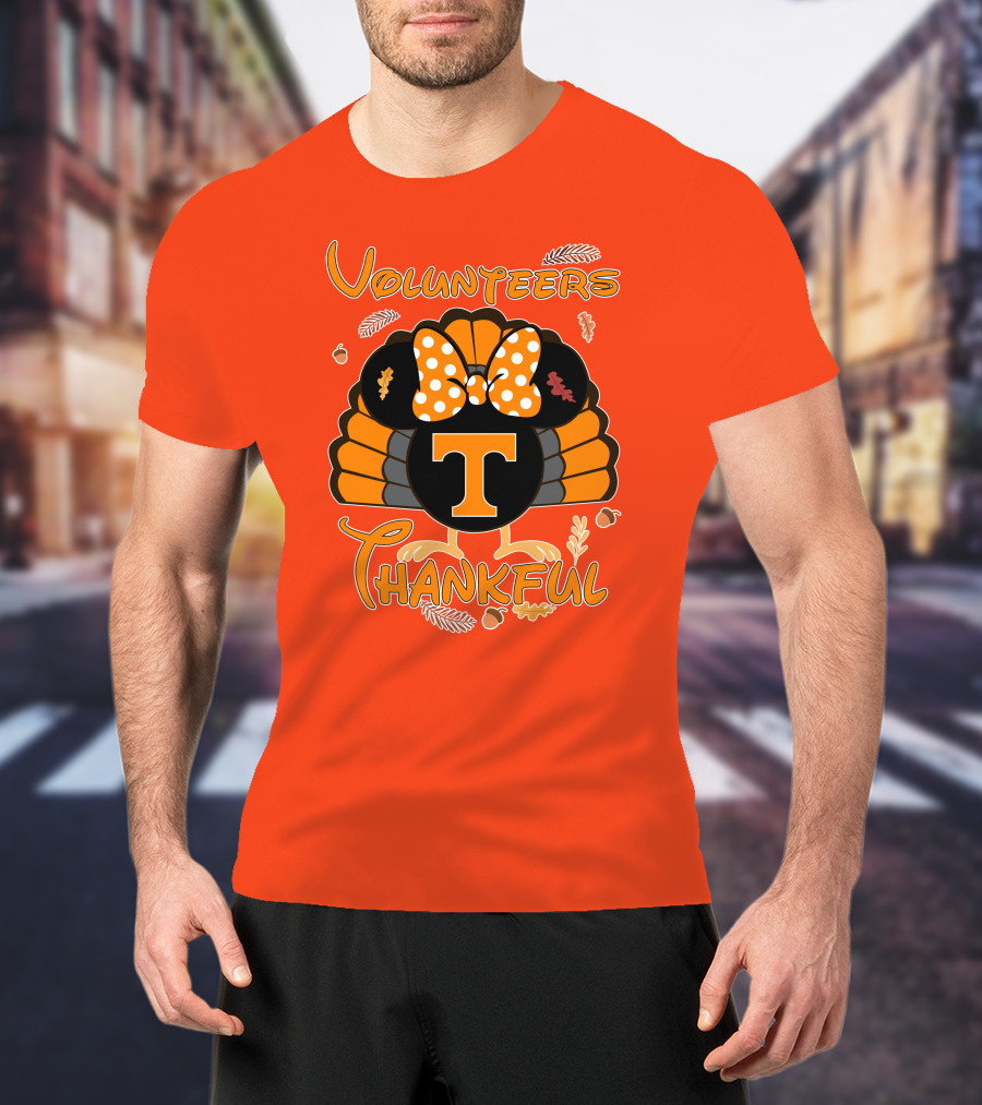 Volunteers Thankful Tennessee Minnie Thanksgiving T-Shirt