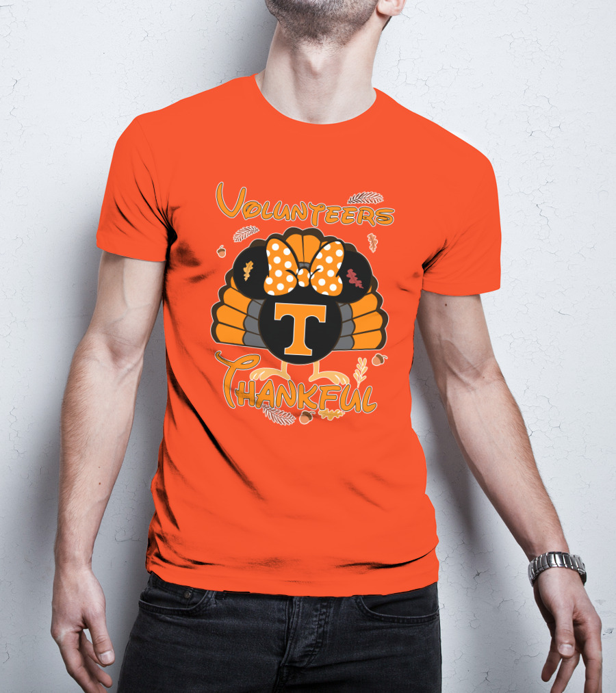 Volunteers Thankful Tennessee Minnie Thanksgiving T-Shirt