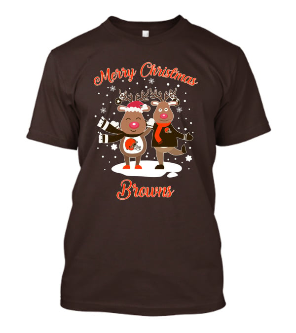 Merry Christmas Cleveland Browns Reindeer T-Shirt