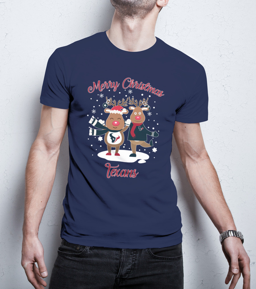 Merry Christmas Houston Texans Reindeer T-Shirt