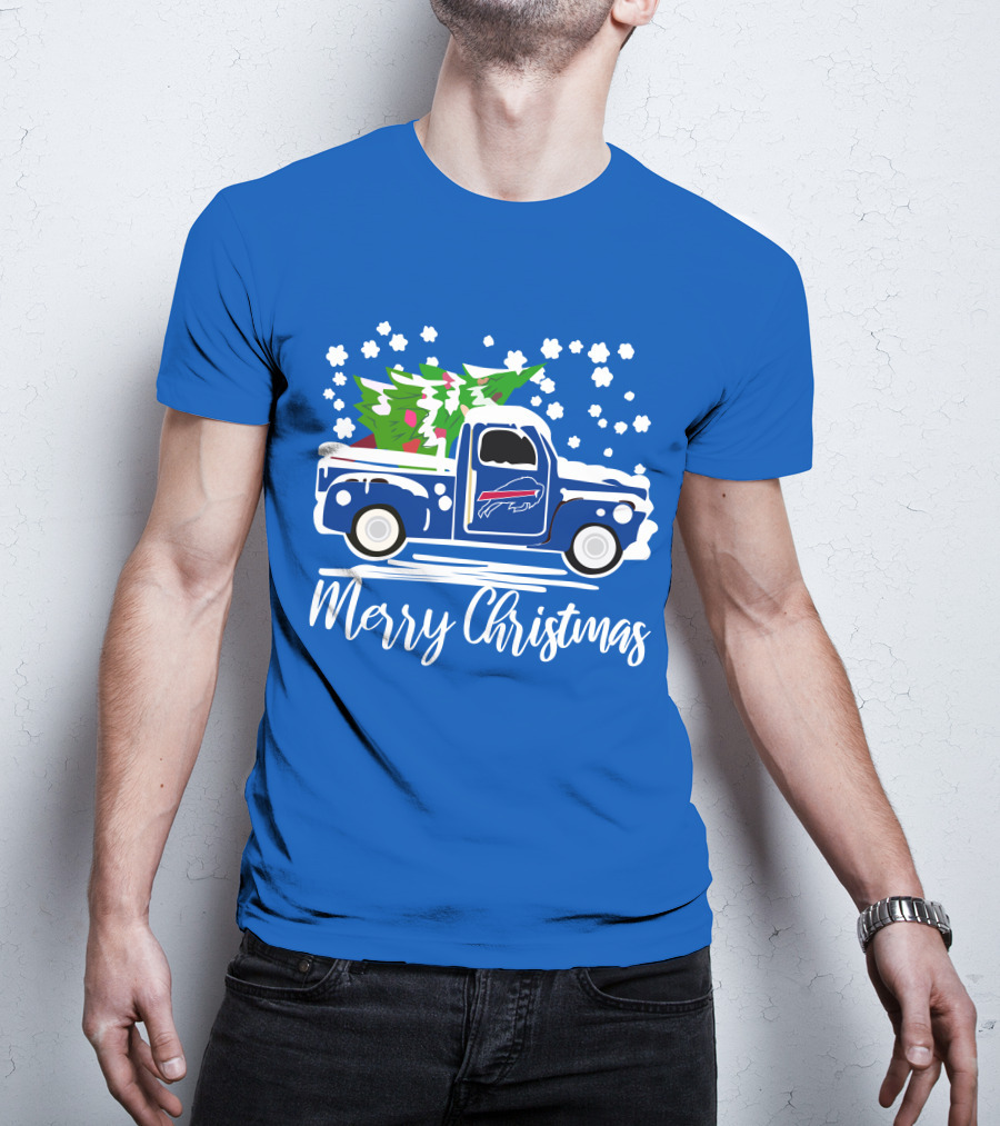 Buffalo Bills Vintage Truck Merry Christmas T-Shirt