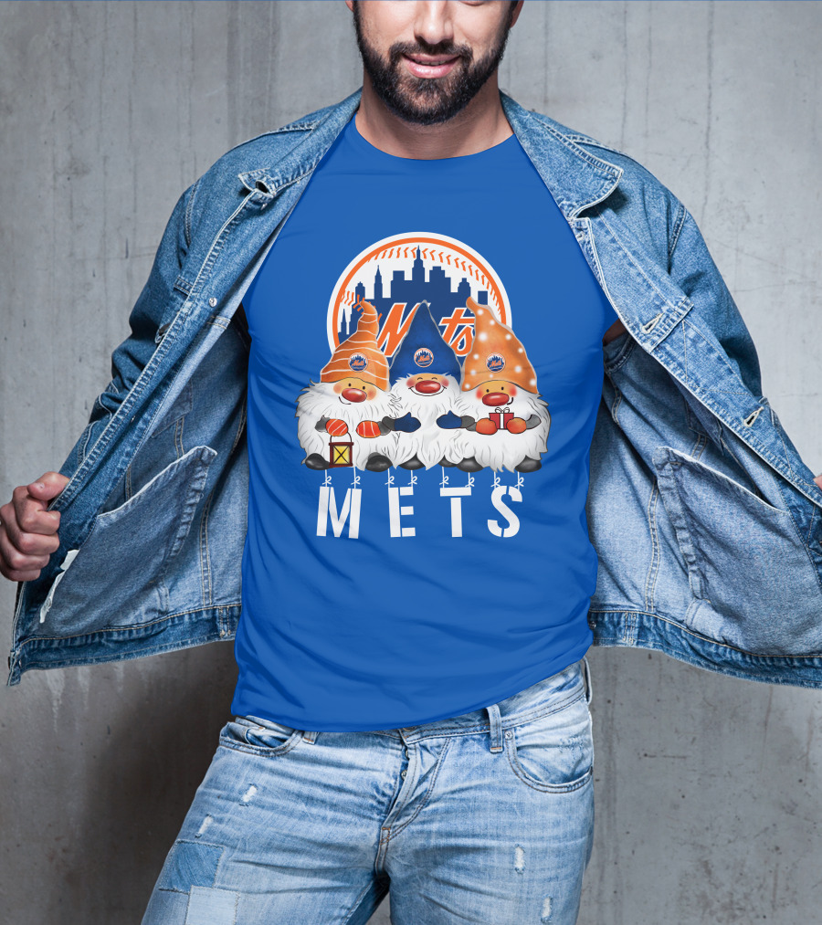 New York Mets Merry Christmas Happy Holidays Gnomes T-Shirt