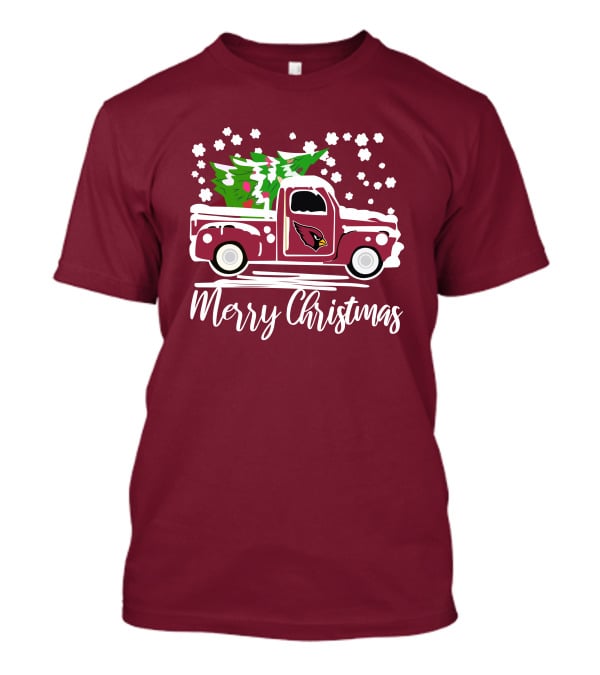 Arizona Cardinals Vintage Truck Merry Christmas T-Shirt