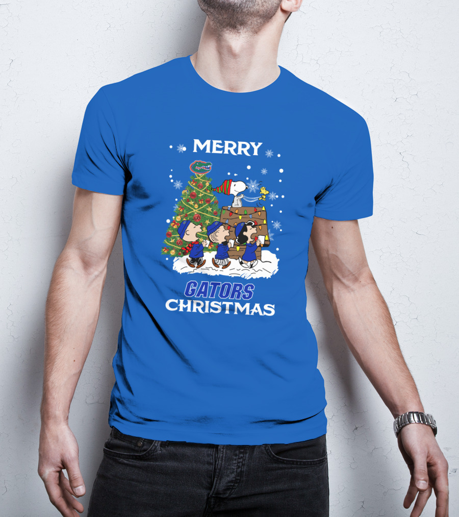 Merry Christmas Florida Gators Peanuts Christmas Tree T-Shirt