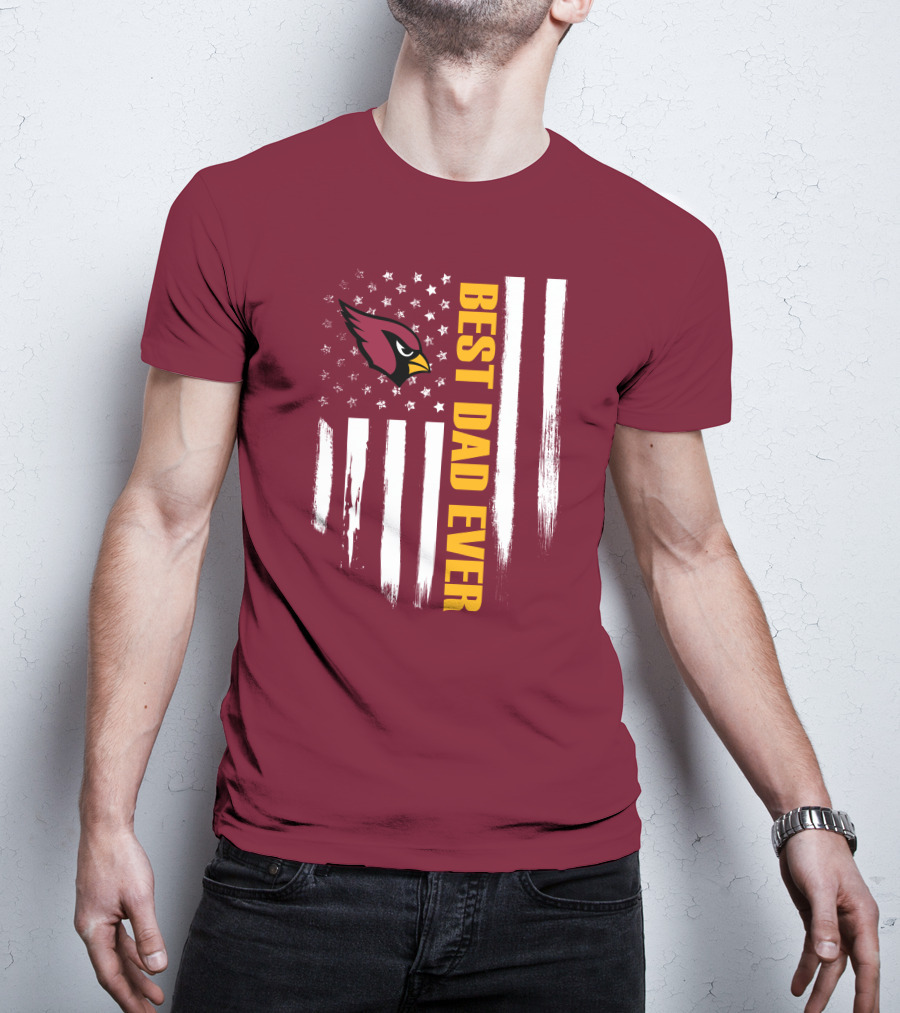 Arizona Cardinals Flag Best Dad Ever T-Shirt